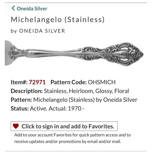 Oneida Silver Michelangelo Cube Stainless Steel 6 piece Serving Set flatware - Picture 1 of 5